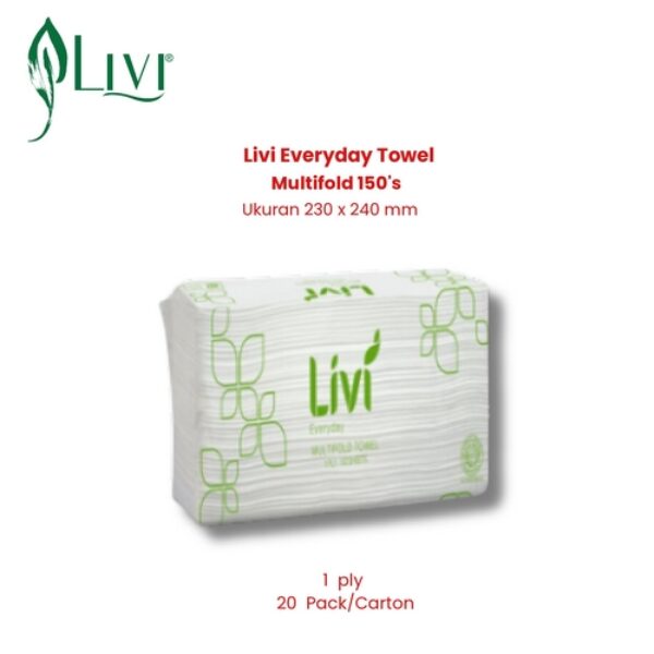 Livi Everyday Towel Multifold 150's