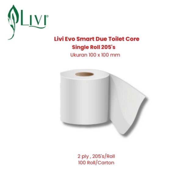 Livi Evo Smart Due Toilet Core Single Roll 205's