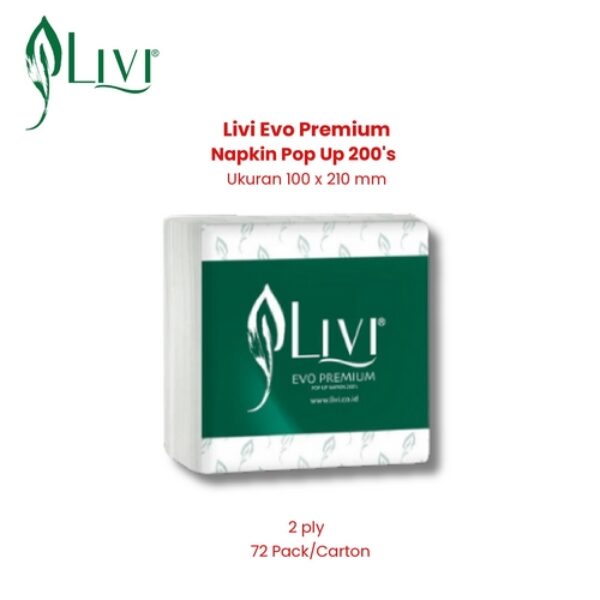 Livi Evo Premium Napkin Pop Up 200's