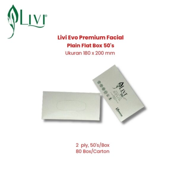Livi Evo Premium Facial Plain Flat Box 50's