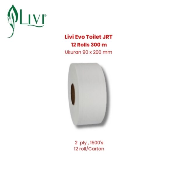 Livi Evo Toilet JRT 12 Rolls 300 m